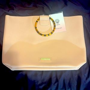vince camuto pink tote bag